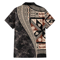 Bula Hibiscus Festival Family Matching Off Shoulder Short Dress and Hawaiian Shirt Fijian Masi Pattern Half Style LT03 - Polynesian Pride