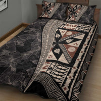 Bula Hibiscus Festival Quilt Bed Set Fijian Masi Pattern Half Style