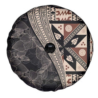 Bula Hibiscus Festival Spare Tire Cover Fijian Masi Pattern Half Style