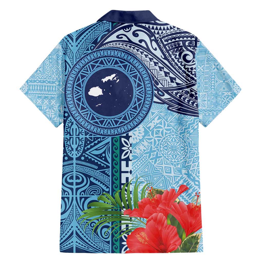 Fiji Day Family Matching Off Shoulder Short Dress and Hawaiian Shirt Tapa Pattern and Hibiscus Flower LT03 - Polynesian Pride