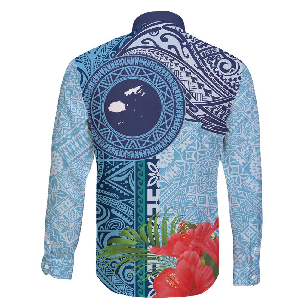 Fiji Day Family Matching Off Shoulder Short Dress and Hawaiian Shirt Tapa Pattern and Hibiscus Flower LT03 - Polynesian Pride