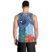 Fiji Day Men Tank Top Tapa Pattern and Hibiscus Flower LT03 - Polynesian Pride