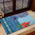 Fiji Day Rubber Doormat Tapa Pattern and Hibiscus Flower