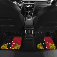 Papua New Guinea Independence Day Car Mats Bird-of-Paradise with Map and Polynesian Pattern