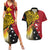 Papua New Guinea Independence Day Couples Matching Summer Maxi Dress and Hawaiian Shirt Bird-of-Paradise with Map and Polynesian Pattern