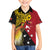 Papua New Guinea Independence Day Family Matching Off The Shoulder Long Sleeve Dress and Hawaiian Shirt Bird-of-Paradise with Map and Polynesian Pattern