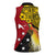 Papua New Guinea Independence Day Women Sleeveless Polo Shirt Bird-of-Paradise with Map and Polynesian Pattern