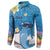 Aloha Hawaiian Monk Seal Button Sweatshirt Polynesian Tattoo The Ocean and Undersea Vibe