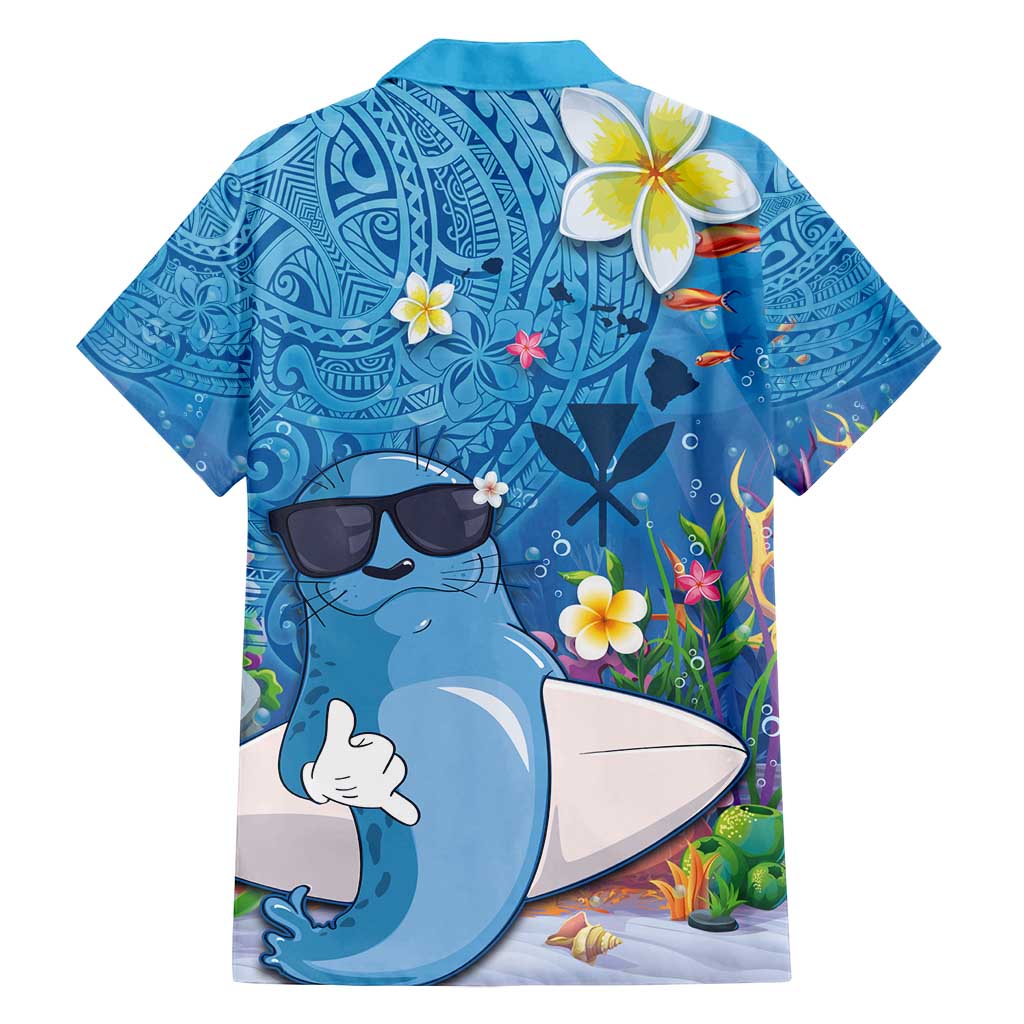 Aloha Hawaiian Monk Seal Family Matching Summer Maxi Dress and Hawaiian Shirt Polynesian Tattoo The Ocean and Undersea Vibe