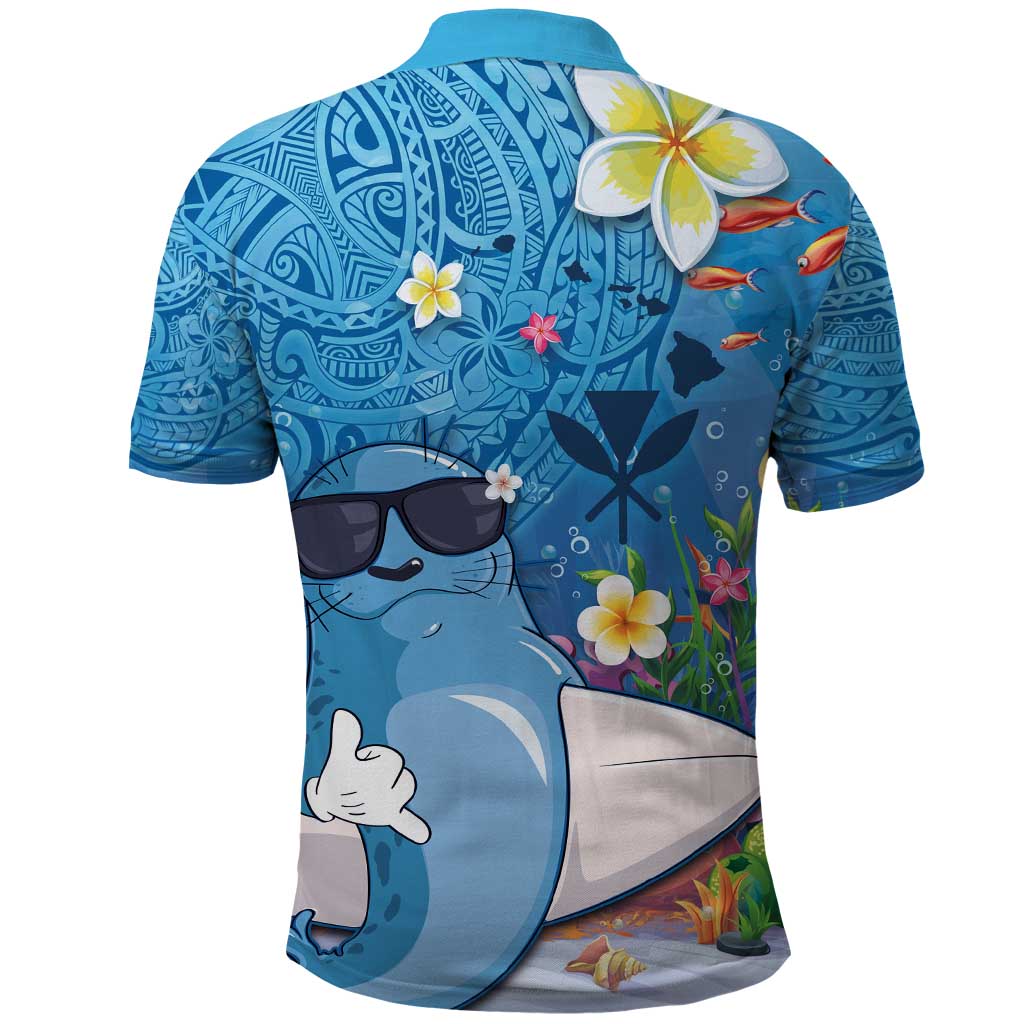 Aloha Hawaiian Monk Seal Polo Shirt Polynesian Tattoo The Ocean and Undersea Vibe