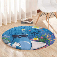Aloha Hawaiian Monk Seal Round Carpet Polynesian Tattoo The Ocean and Undersea Vibe LT03 - Polynesian Pride