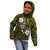 Hawaiian Turtle and Plumeria Kid Hoodie Polynesian Tattoo and Tribal Elements Pattern Yellow Color
