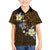 Hawaiian Turtle and Plumeria Family Matching Tank Maxi Dress and Hawaiian Shirt Polynesian Tattoo and Tribal Elements Pattern Orange Color