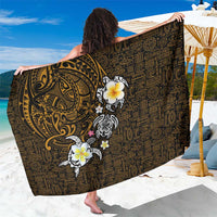 Hawaiian Turtle and Plumeria Sarong Polynesian Tattoo and Tribal Elements Pattern Orange Color LT03 One Size 44 x 66 inches Orange - Polynesian Pride