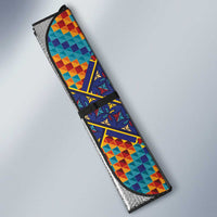 Kolose-Tuvalu Crochet Auto Sun Shade with Polynesian and Pacific Tattoos - Polynesian Pride