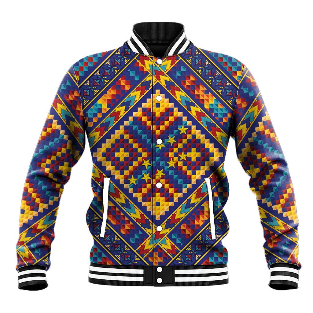 Kolose-Tuvalu Crochet Baseball Jacket with Polynesian and Pacific Tattoos - Polynesian Pride
