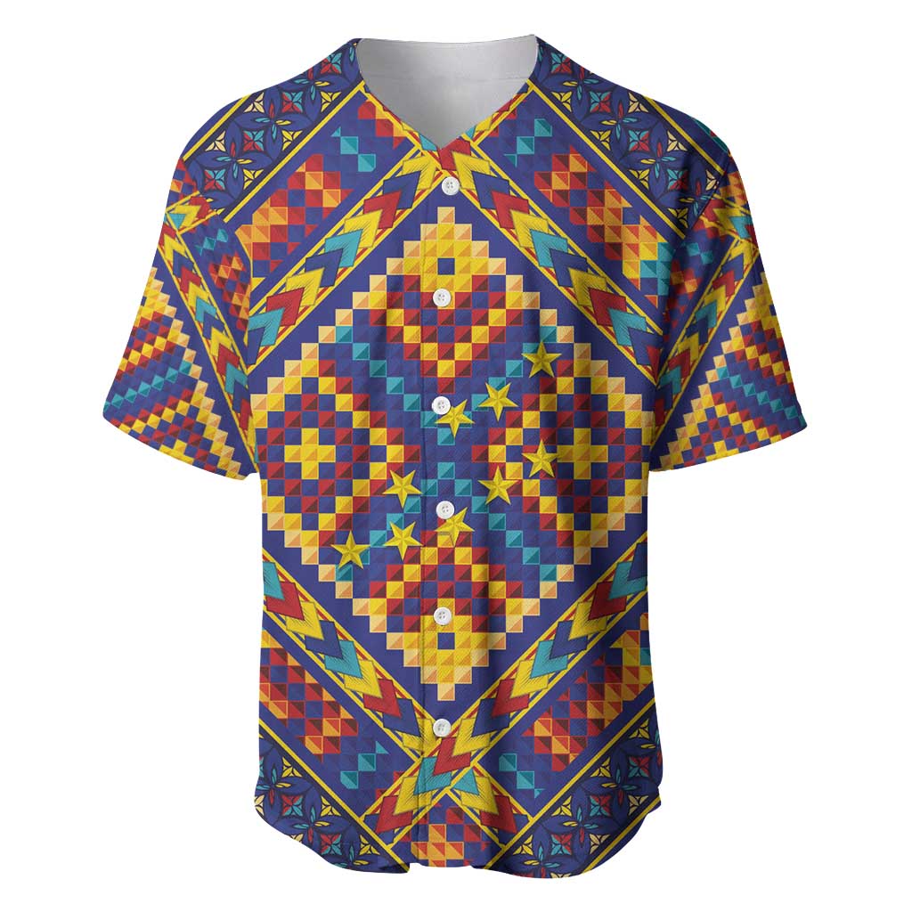 Kolose-Tuvalu Crochet Baseball Jersey with Polynesian and Pacific Tattoos - Polynesian Pride