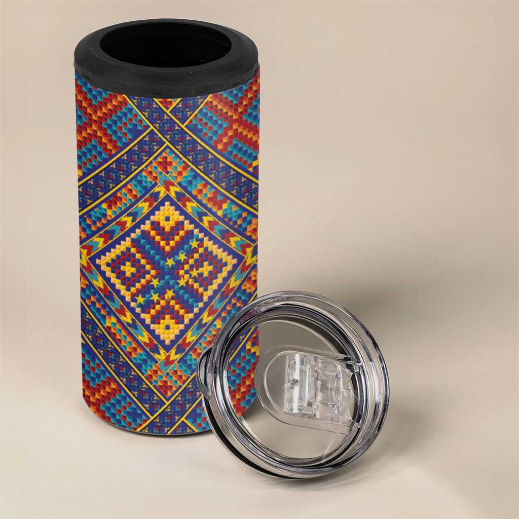 Kolose-Tuvalu Crochet 4 in 1 Can Cooler Tumbler with Polynesian and Pacific Tattoos - Polynesian Pride