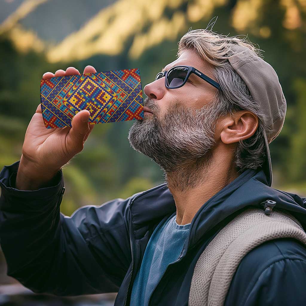 Kolose-Tuvalu Crochet 4 in 1 Can Cooler Tumbler with Polynesian and Pacific Tattoos - Polynesian Pride