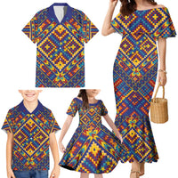 Kolose-Tuvalu Crochet Family Matching Mermaid Dress and Hawaiian Shirt with Polynesian and Pacific Tattoos - Polynesian Pride
