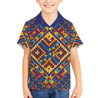 Kolose-Tuvalu Crochet Family Matching Short Sleeve Bodycon Dress and Hawaiian Shirt with Polynesian and Pacific Tattoos - Polynesian Pride