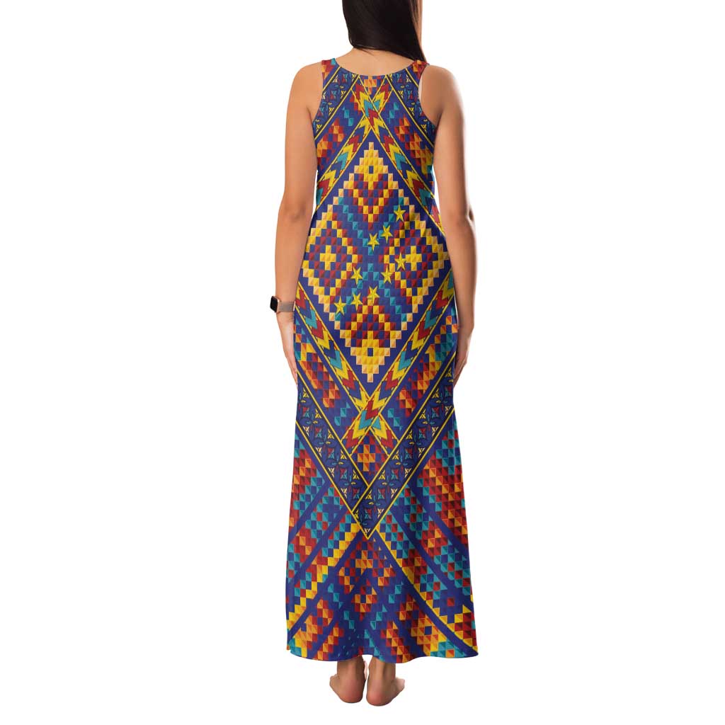 Kolose-Tuvalu Crochet Family Matching Tank Maxi Dress and Hawaiian Shirt with Polynesian and Pacific Tattoos - Polynesian Pride