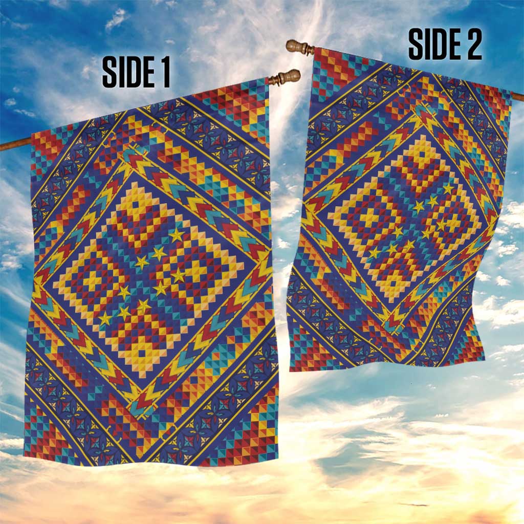 Kolose-Tuvalu Crochet Garden Flag with Polynesian and Pacific Tattoos - Polynesian Pride