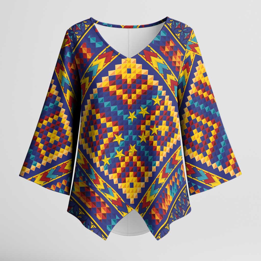 Kolose-Tuvalu Crochet Kimono Sleeve Blouse with Polynesian and Pacific Tattoos - Polynesian Pride