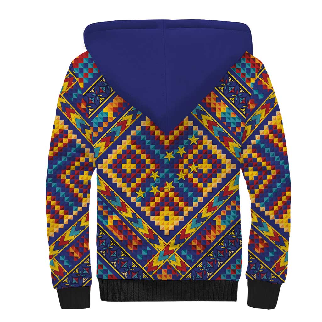 Kolose-Tuvalu Crochet Sherpa Hoodie with Polynesian and Pacific Tattoos - Polynesian Pride