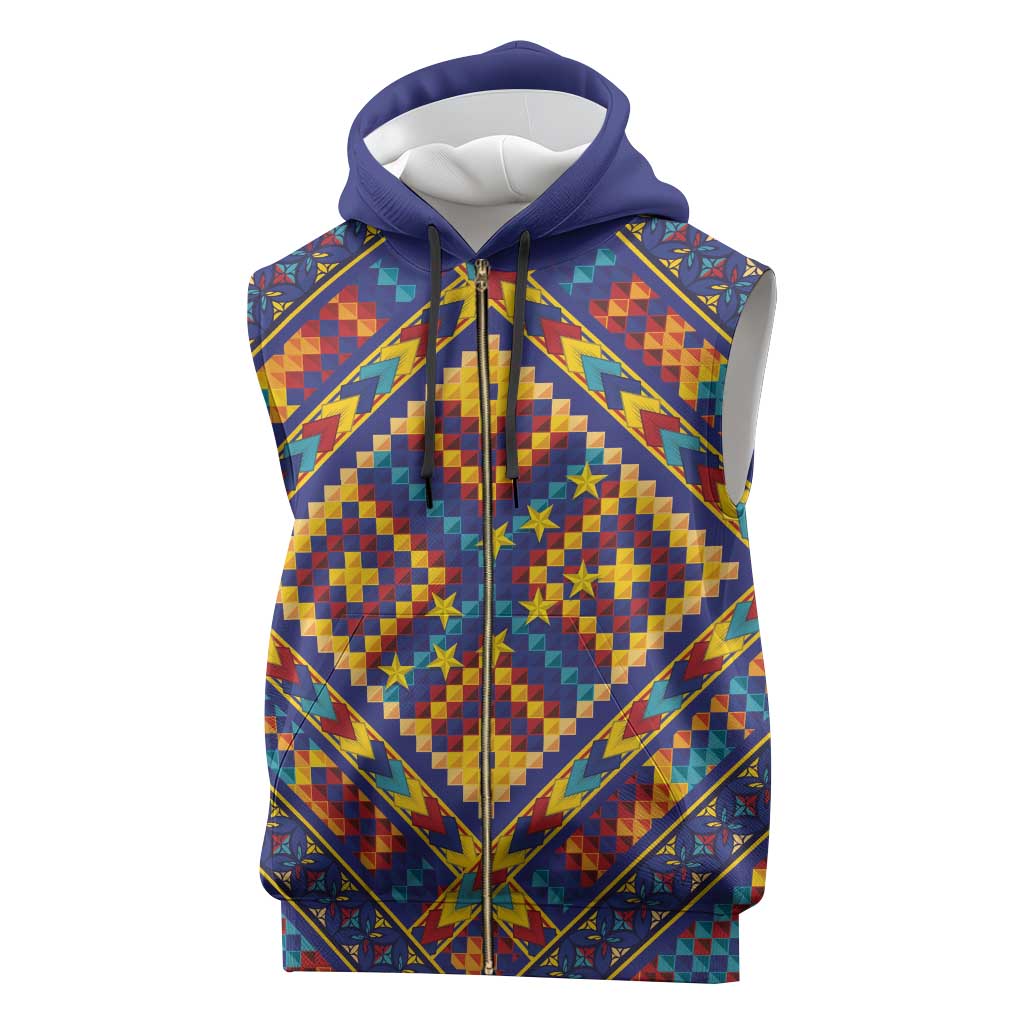 Kolose-Tuvalu Crochet Sleeveless Zip Hoodie with Polynesian and Pacific Tattoos - Polynesian Pride