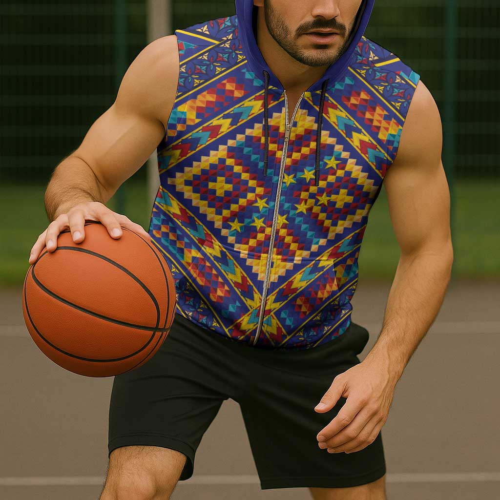 Kolose-Tuvalu Crochet Sleeveless Zip Hoodie with Polynesian and Pacific Tattoos - Polynesian Pride