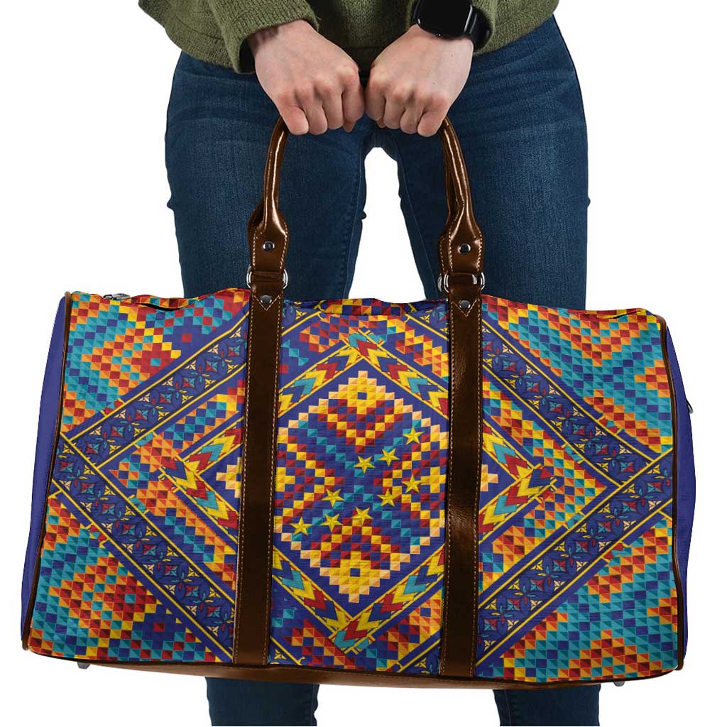 Kolose-Tuvalu Crochet Travel Bag with Polynesian and Pacific Tattoos LT03 Navy - Polynesian Pride
