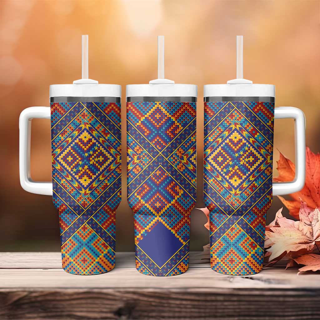 Kolose-Tuvalu Crochet Tumbler With Handle with Polynesian and Pacific Tattoos - Polynesian Pride