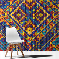 Kolose-Tuvalu Crochet Window Curtain with Polynesian and Pacific Tattoos - Polynesian Pride