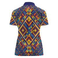 Kolose-Tuvalu Crochet Women Polo Shirt with Polynesian and Pacific Tattoos - Polynesian Pride