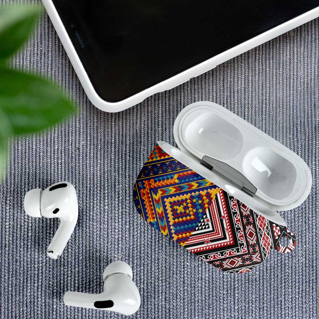 Tuvaluan and New Zealand Culture AirPods Case The Art of Kolose and Taniko - Polynesian Pride