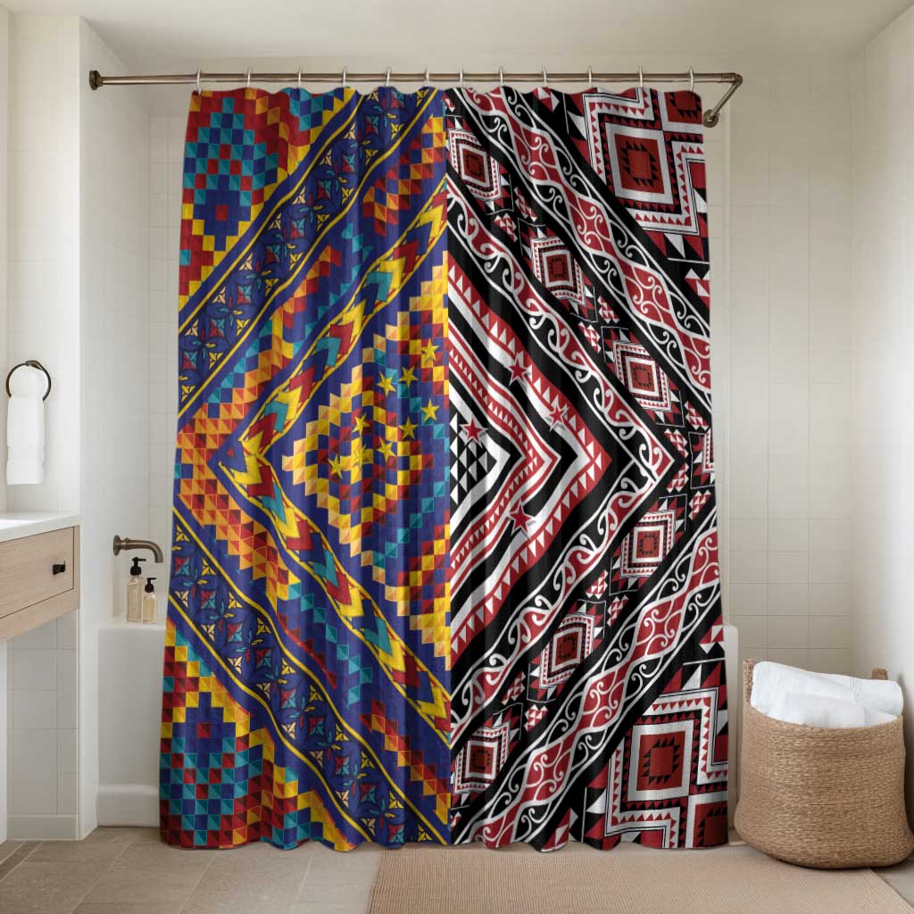 Tuvaluan and New Zealand Culture Bathroom Set The Art of Kolose and Taniko - Polynesian Pride