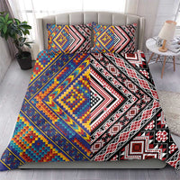 Tuvaluan and New Zealand Culture Bedding Set The Art of Kolose and Taniko - Polynesian Pride