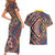 Tuvaluan and New Zealand Culture Couples Matching Short Sleeve Bodycon Dress and Hawaiian Shirt The Art of Kolose and Taniko - Polynesian Pride