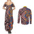 Tuvaluan and New Zealand Culture Couples Matching Summer Maxi Dress and Long Sleeve Button Shirt The Art of Kolose and Taniko - Polynesian Pride