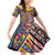 Tuvaluan and New Zealand Culture Family Matching Off Shoulder Short Dress and Hawaiian Shirt The Art of Kolose and Taniko - Polynesian Pride