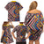 Tuvaluan and New Zealand Culture Family Matching Off Shoulder Short Dress and Hawaiian Shirt The Art of Kolose and Taniko - Polynesian Pride