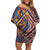 Tuvaluan and New Zealand Culture Family Matching Off Shoulder Short Dress and Hawaiian Shirt The Art of Kolose and Taniko - Polynesian Pride