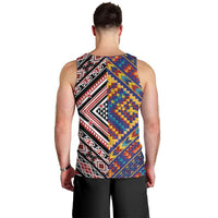 Tuvaluan and New Zealand Culture Men Tank Top The Art of Kolose and Taniko - Polynesian Pride