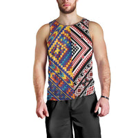 Tuvaluan and New Zealand Culture Men Tank Top The Art of Kolose and Taniko - Polynesian Pride