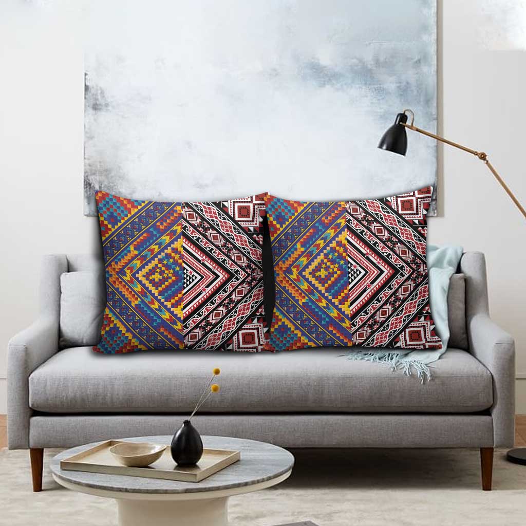 Tuvaluan and New Zealand Culture Pillow Cover The Art of Kolose and Taniko - Polynesian Pride