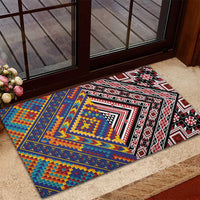 Tuvaluan and New Zealand Culture Rubber Doormat The Art of Kolose and Taniko - Polynesian Pride