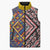 Tuvaluan and New Zealand Culture Sleeveless Puffer Jacket The Art of Kolose and Taniko - Polynesian Pride