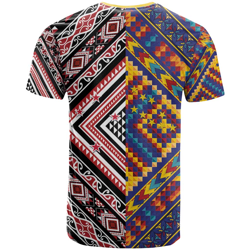Tuvaluan and New Zealand Culture T Shirt The Art of Kolose and Taniko - Polynesian Pride