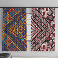Tuvaluan and New Zealand Culture Window Curtain The Art of Kolose and Taniko - Polynesian Pride